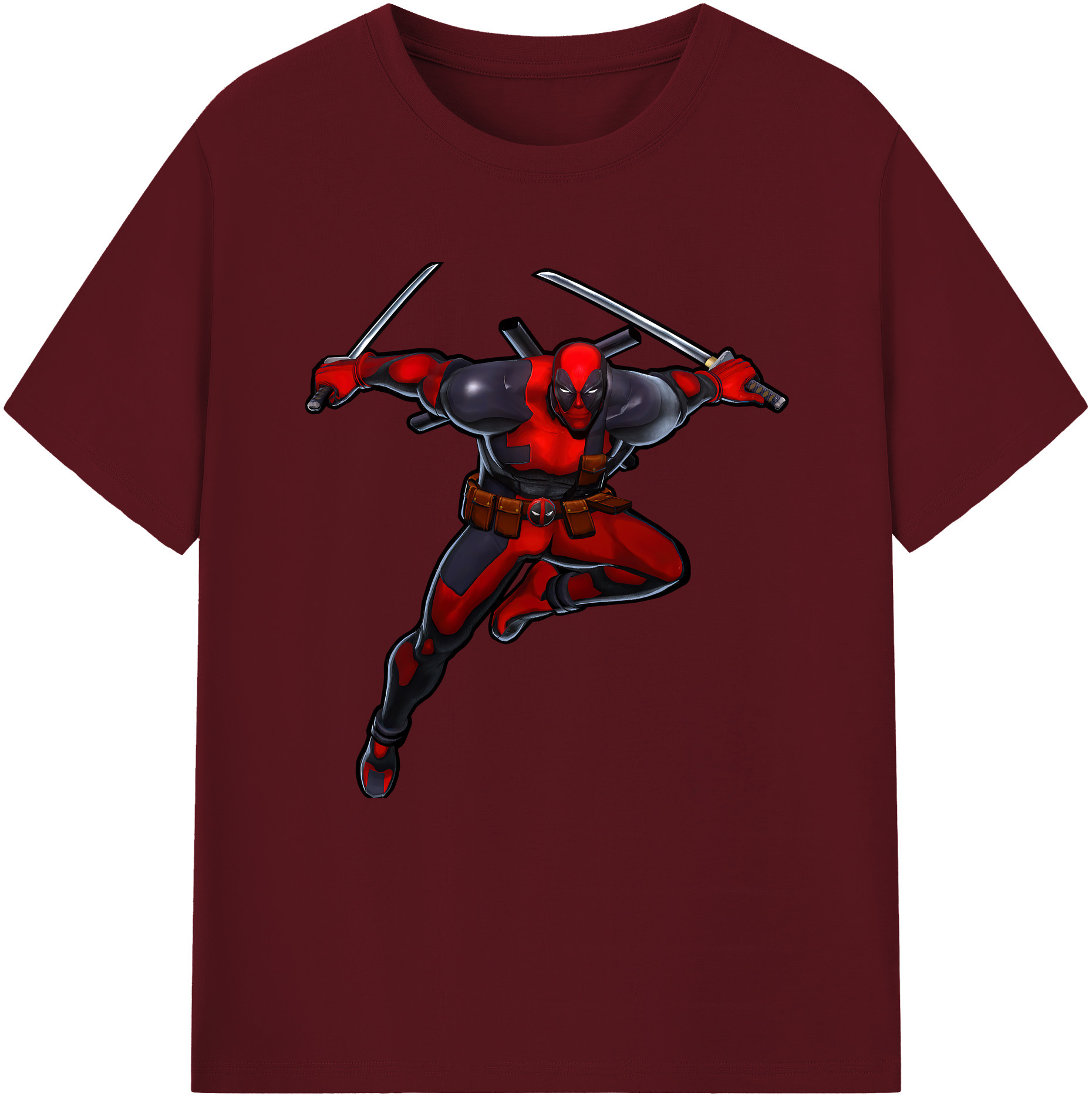 （画像用） Deadpool デッドプール 綿100％半袖Tシャツ（フロントプリント）